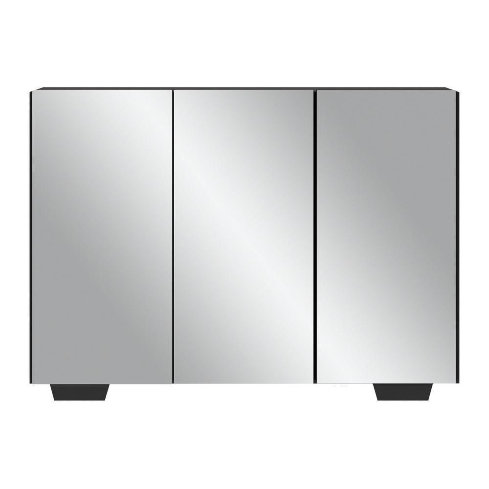 Aparador Buffet 2 Portas Com Espelho Vegas V3614 Preto