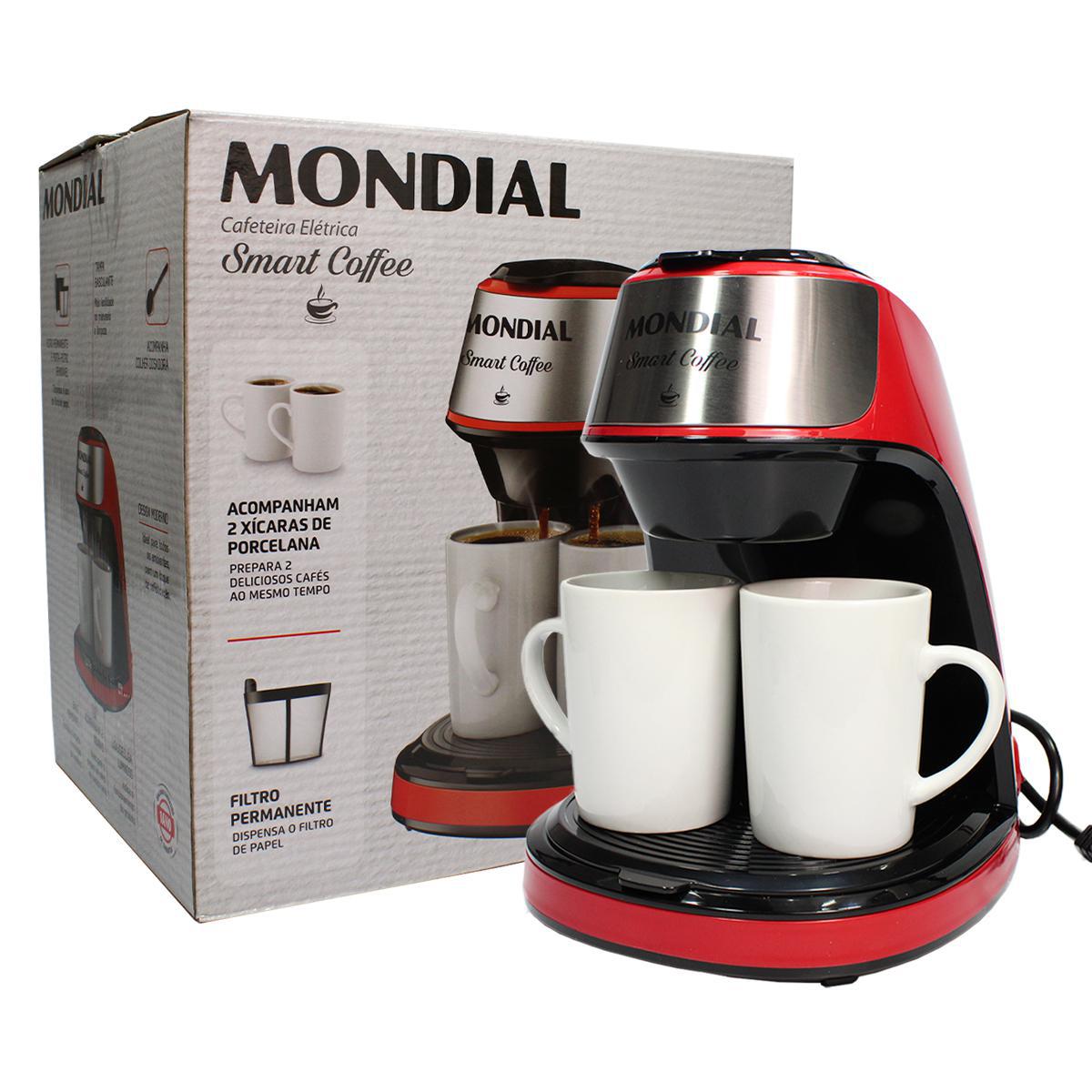 Cafeteira Mondial Smart Com 2 Xícaras 110V - Vermelha