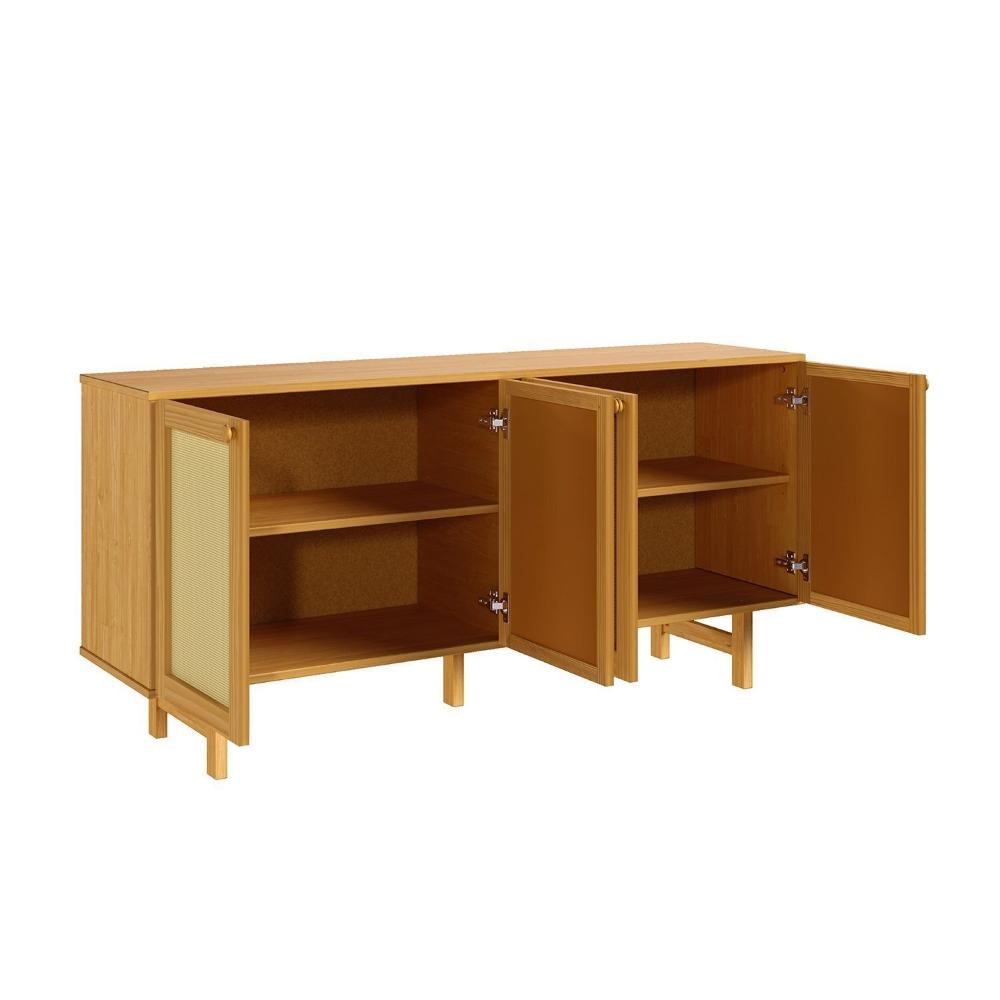 Balcão 4 Portas Rattan Magna Cabecasa Madeiramadeira Mel