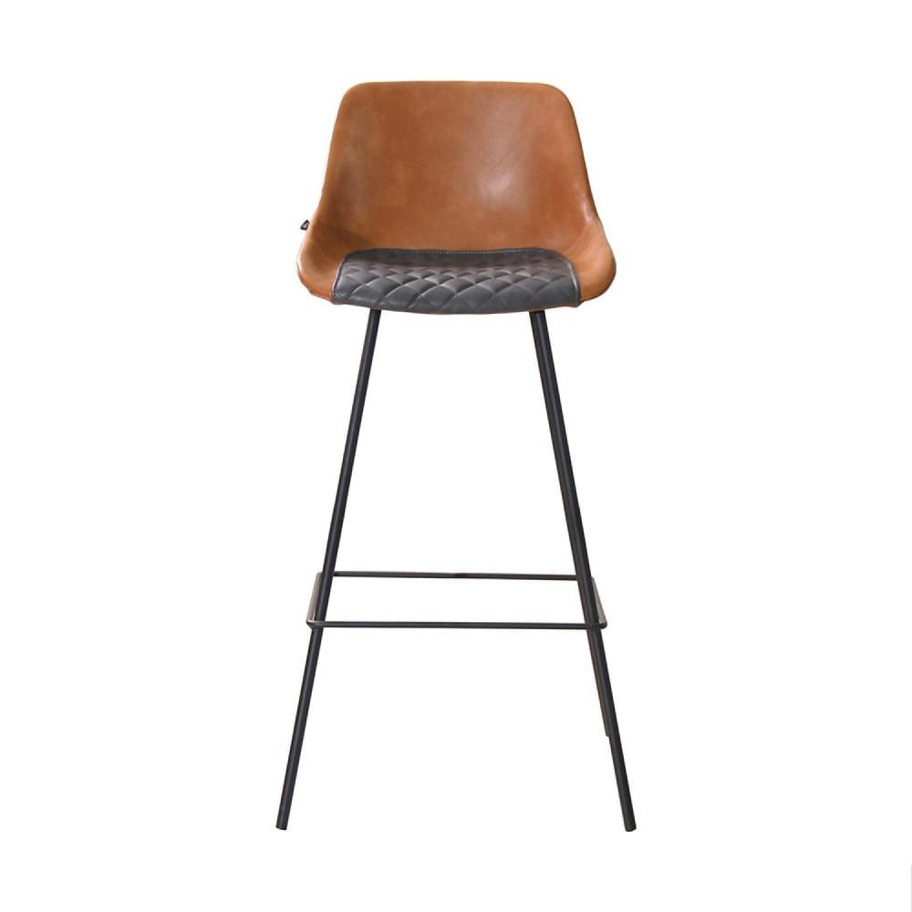 Miniatura Conjunto 2 Banquetas Bogotá PU Rivatti Móveis Caramelo/Cinza Escuro