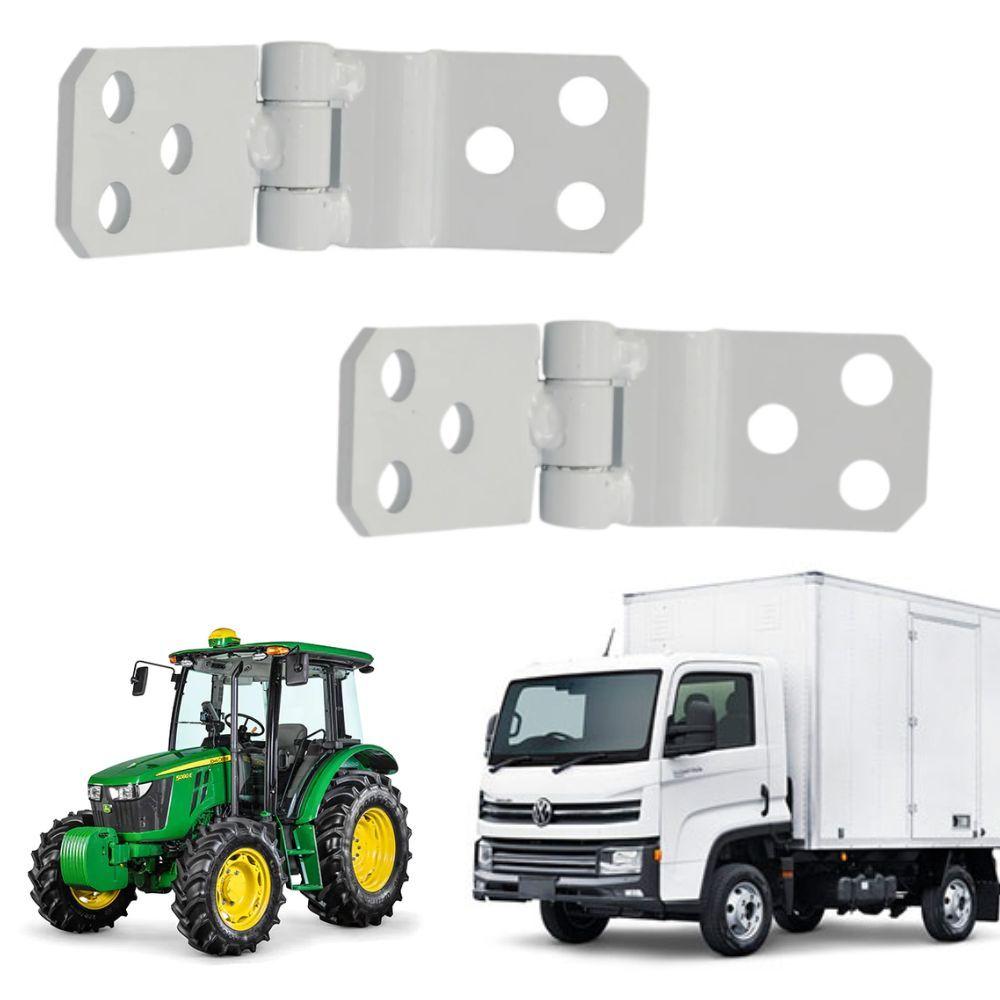 Miniatura Par 2 Dobradiças Porta Linha Agrícola Baú Cabine Uso Geral - Un / 2