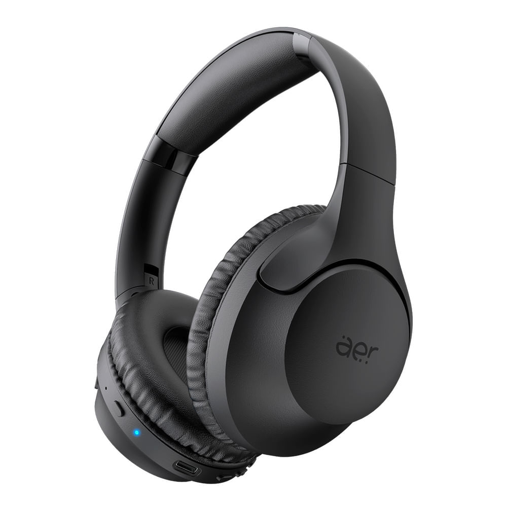 Miniatura Fone de Ouvido sem Fio Geonav AerMood Over-Ear com Bluetooth Preto - AER14