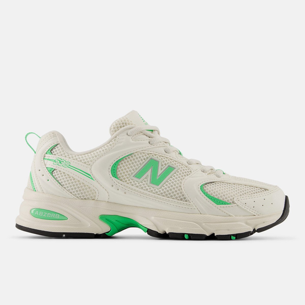Miniatura Tênis New Balance 530 Creme+Verde - 34