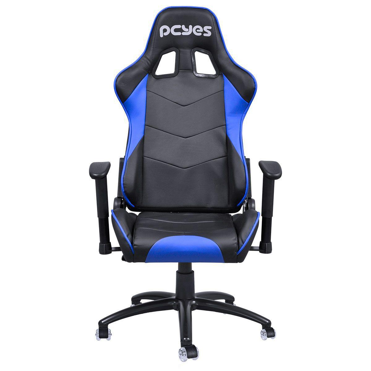 Cadeira Gamer Mad Racer V8 Azul Com Rodas Em Gel