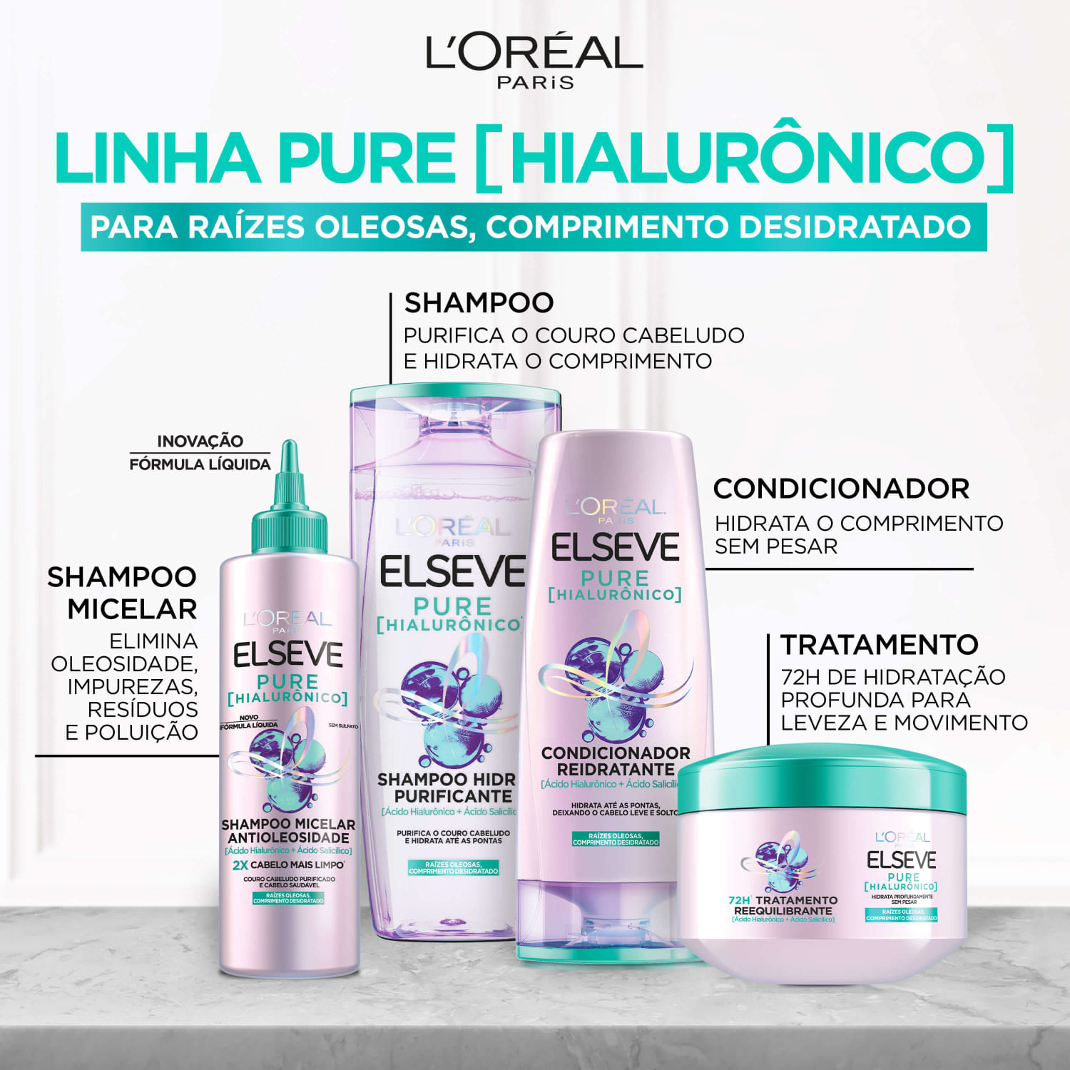 Miniatura Kit Elseve L'Oréal Paris Pure Hialurônico (2 Produtos)