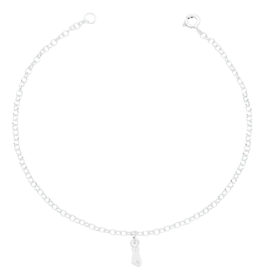 Miniatura Pulseira Para Crianças Infantil Unicórnio Prata 925