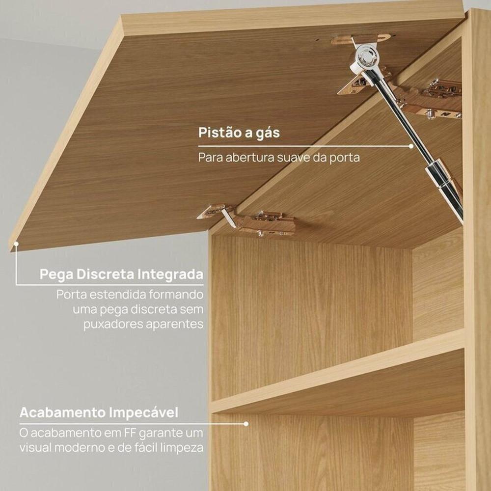 Cozinha Modulada 5 Peças 3 Aéreos 2 Balcões Nara Cabecasa Madeiramadeira Avena