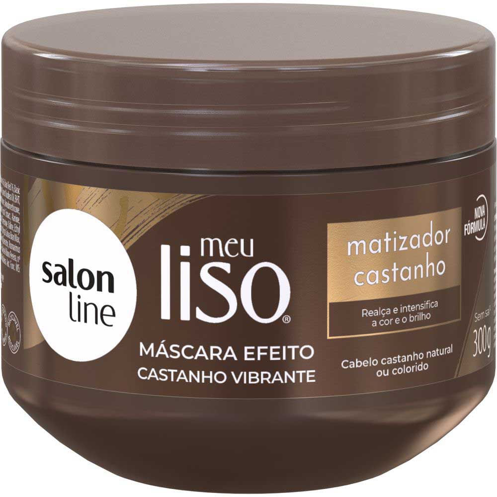 Miniatura Salon Line Meu liso Matizador Castanho Máscara 300g