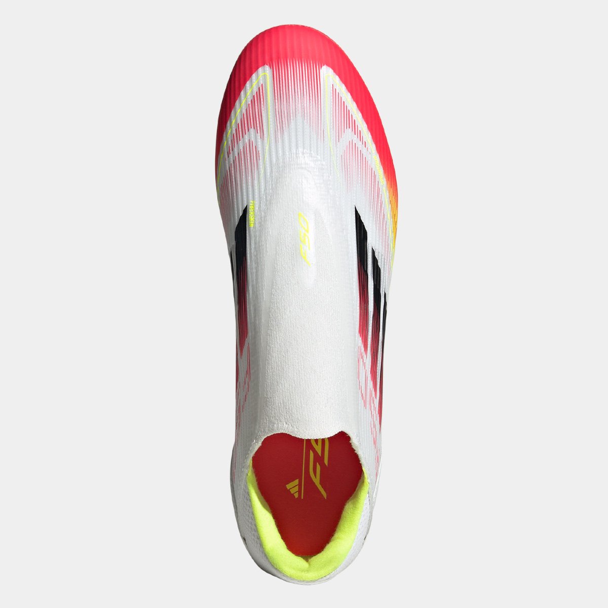 Miniatura Chuteira Campo Adidas F50 League LL Unissex Branco+Amarelo - 37