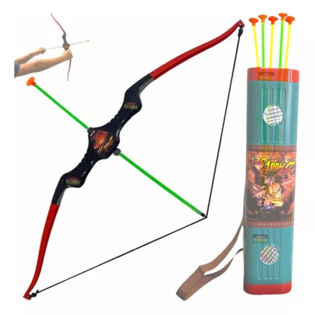Brinquedo Arco Flecha Infantil Porta Bolsa Criança Lançador