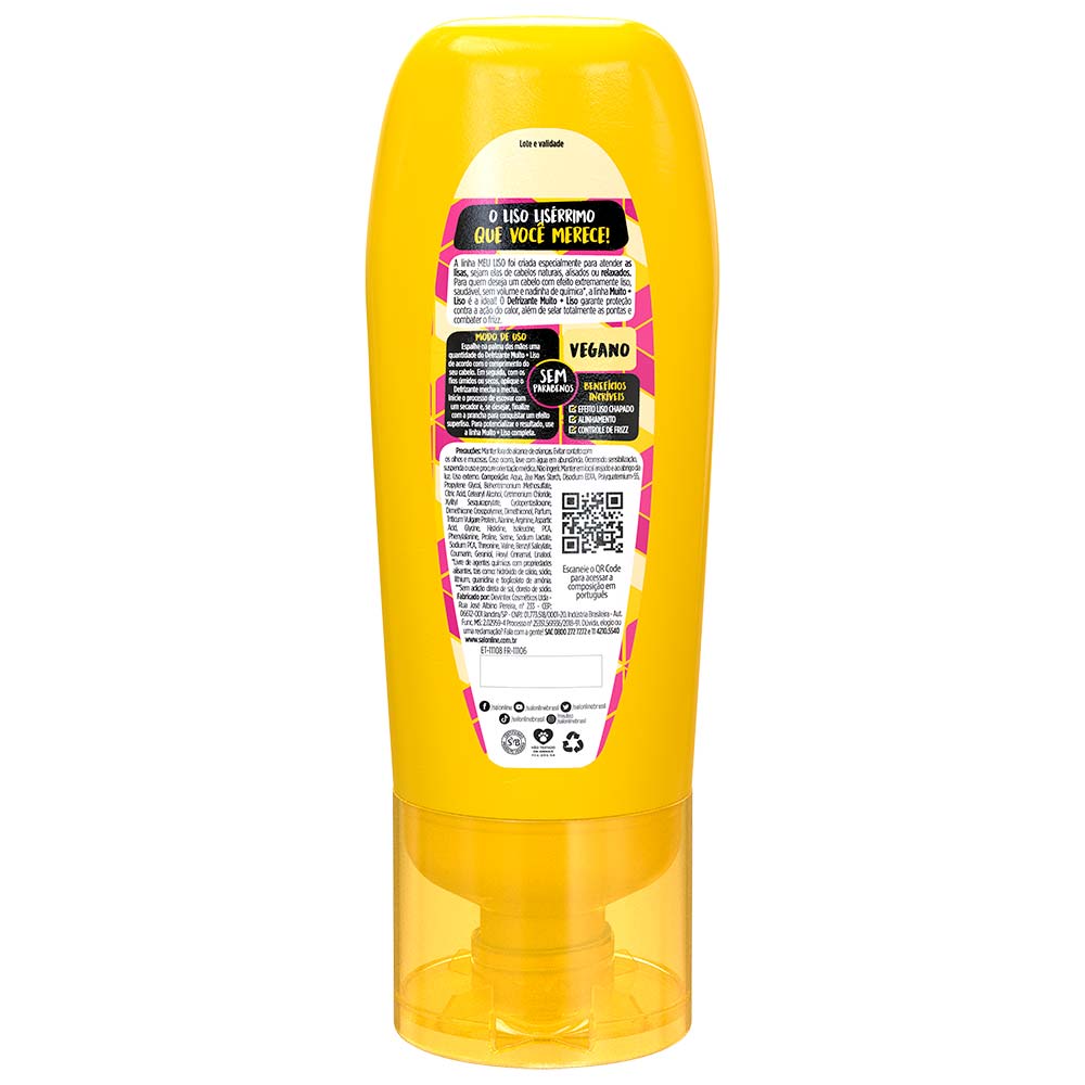 Miniatura Salon Line Meu Liso Muito + Liso - Defrizante Selante Térmico 200ml