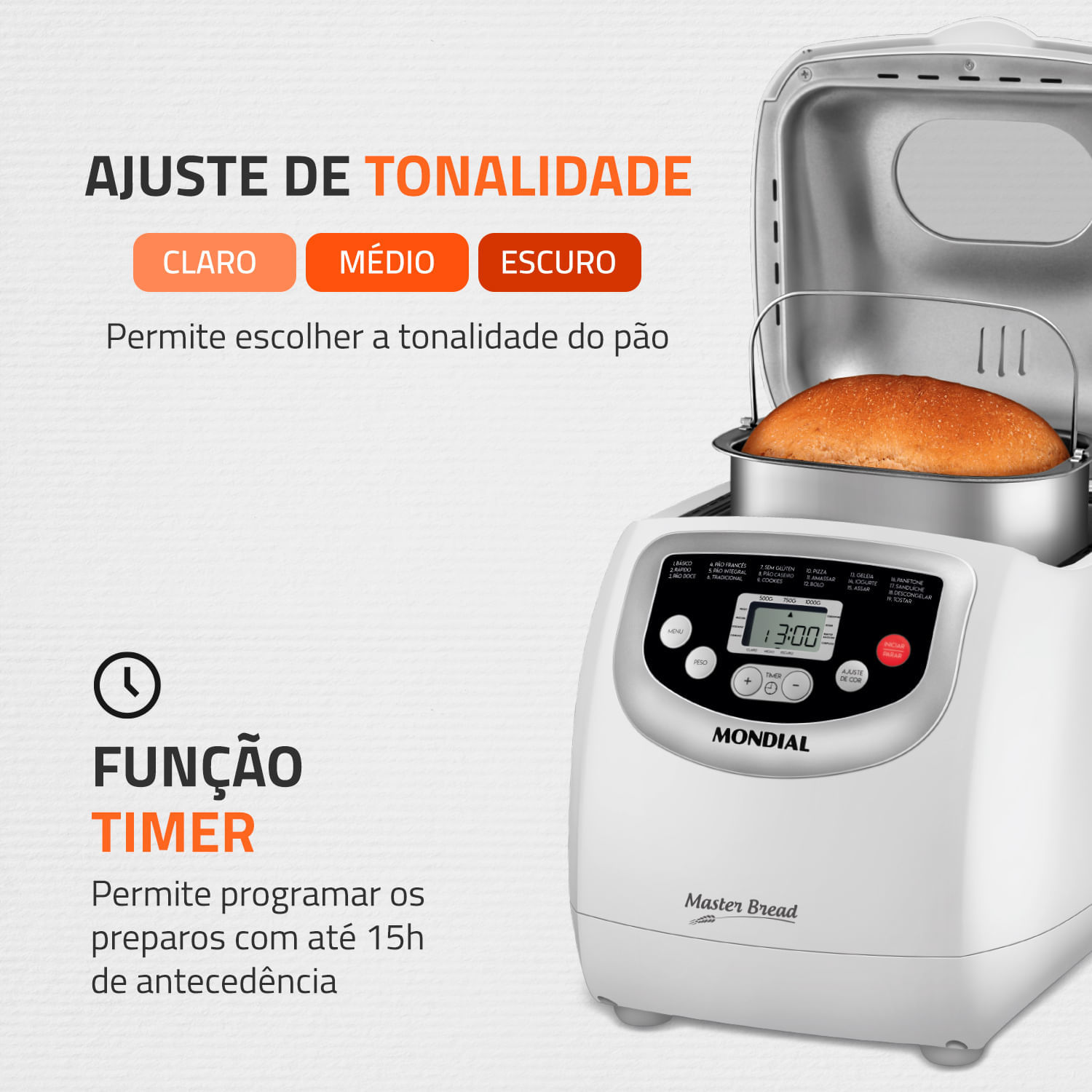 Miniatura Panificadora Automática Master Bread NPF-54 127V