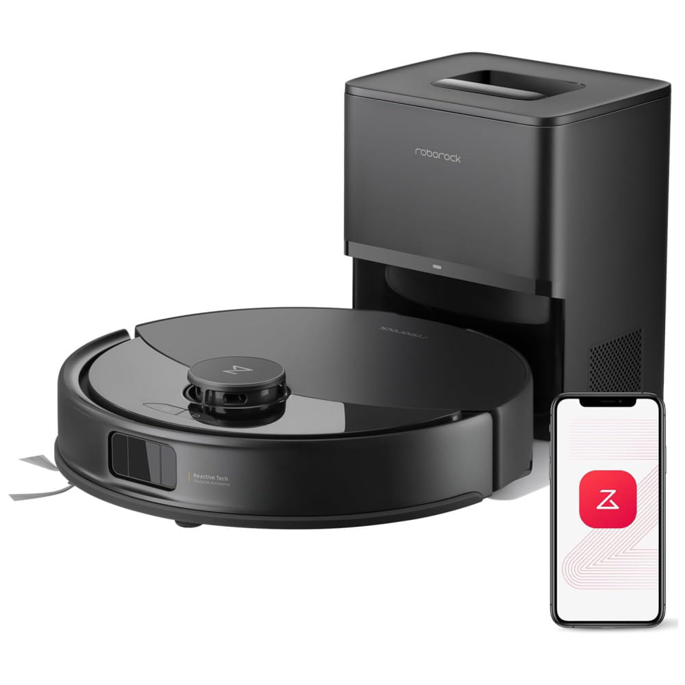 Miniatura Aspirador Robô Roborock Q10 X5, com Esfregão Automático, Autovazio, Limpeza sem Mãos por até 7 Semanas, Sucção de 10.000Pa, Navegação LiDAR, Zonas de