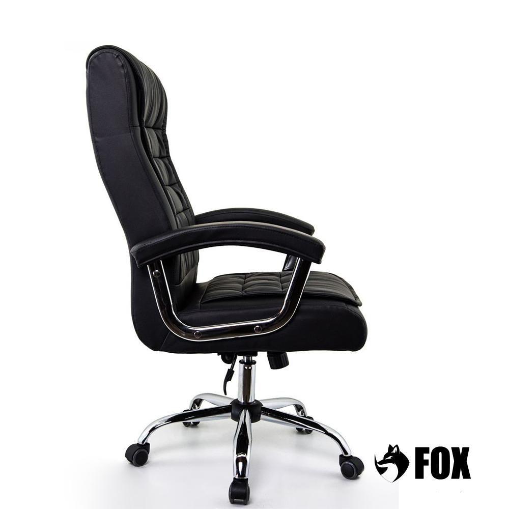 Miniatura Cadeira de Escritório Presidente Fox Base Cromada com Rodinha Molas Ensacadas Preta - UT-C351