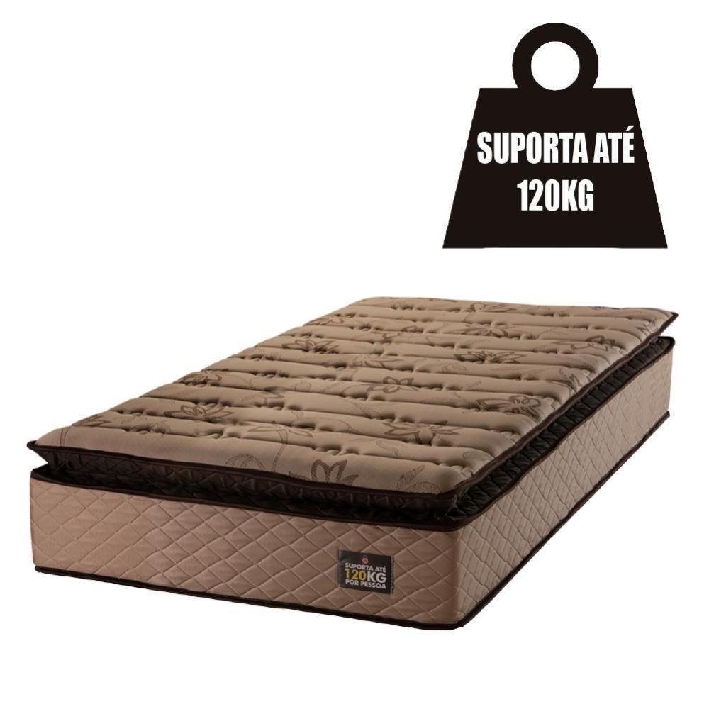 Miniatura Colchão Solteiro Espuma D33 Pillow Top Van Gogh 88x188x29cm Marrom Hellen - Café