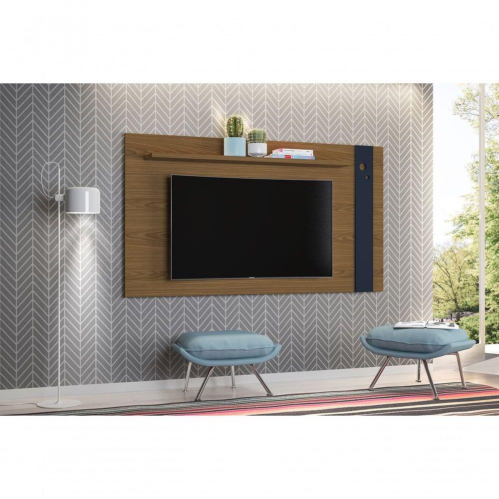 Miniatura Painel Home Tv Até 55 Polegadas Eyre Freijo Ac/azul Navy Ac - Cor: Azul