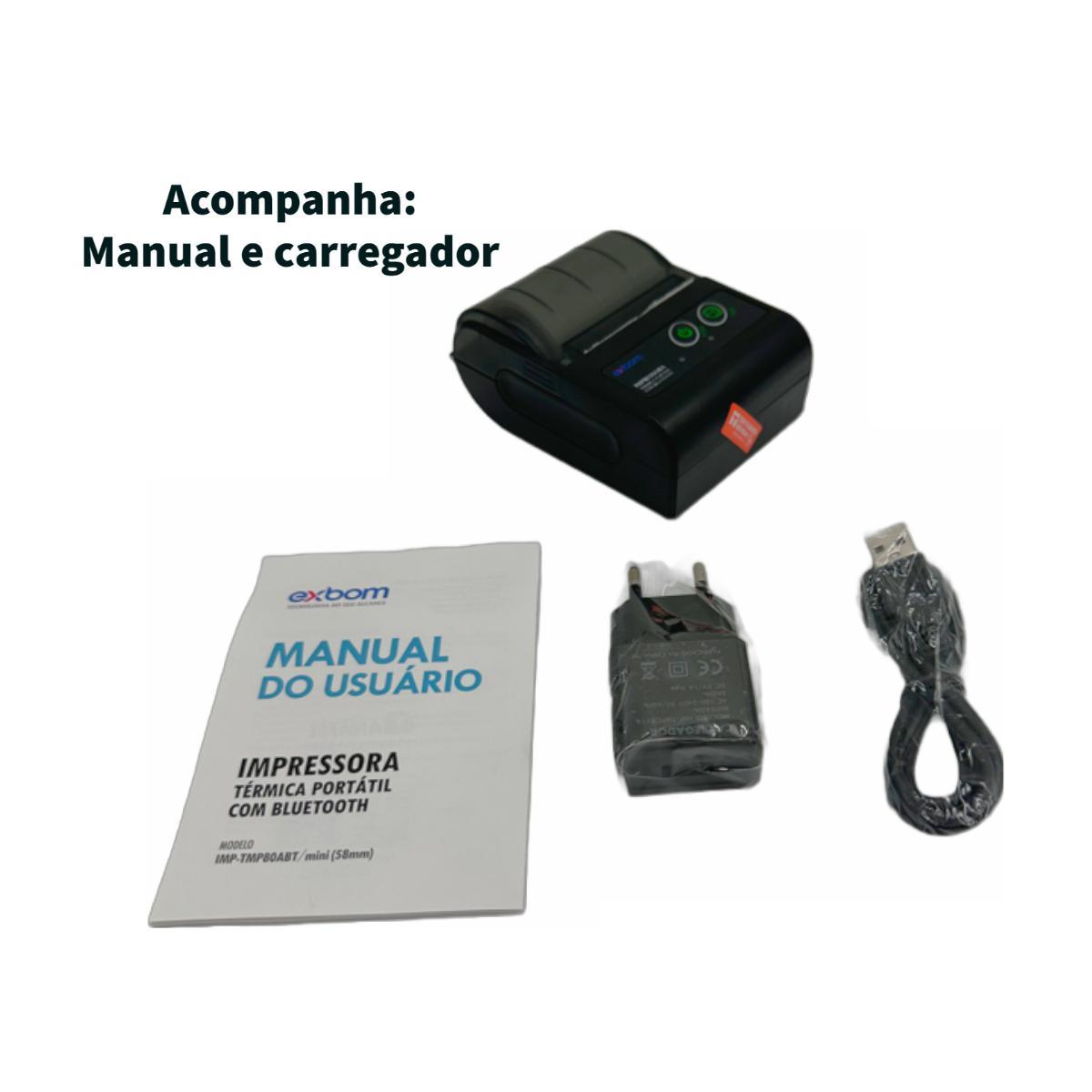 Miniatura Mini Impressora Térmica Bluetooth 58Mm Aposta Pedido Deliver