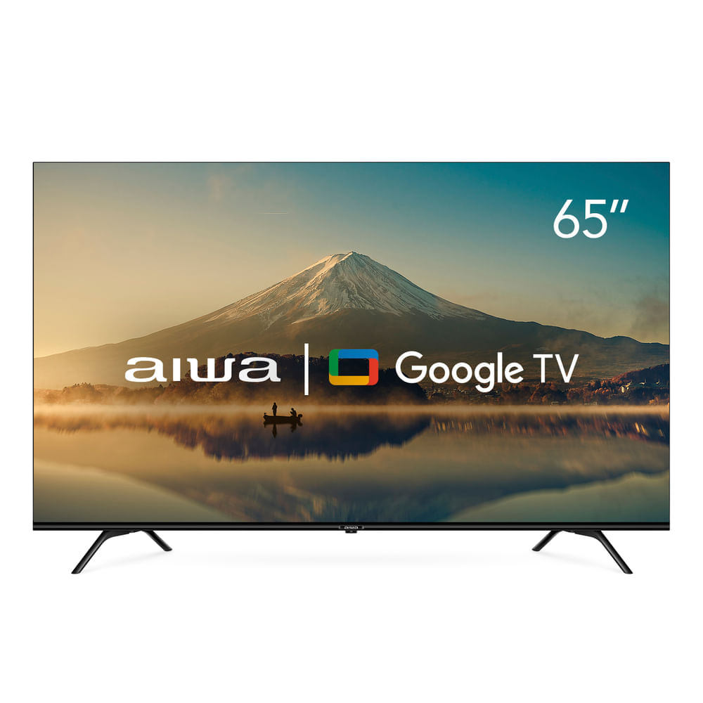Smart TV AIWA 65” GOOGLE TV 4K Comando de voz Dolby Vision&Atmos AWS-TV-65-BL-01-G