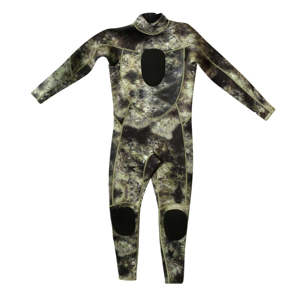 Roupa De Mergulho Neoprene 3Mm Camuflada Pesca Rio Mar - 2Xl