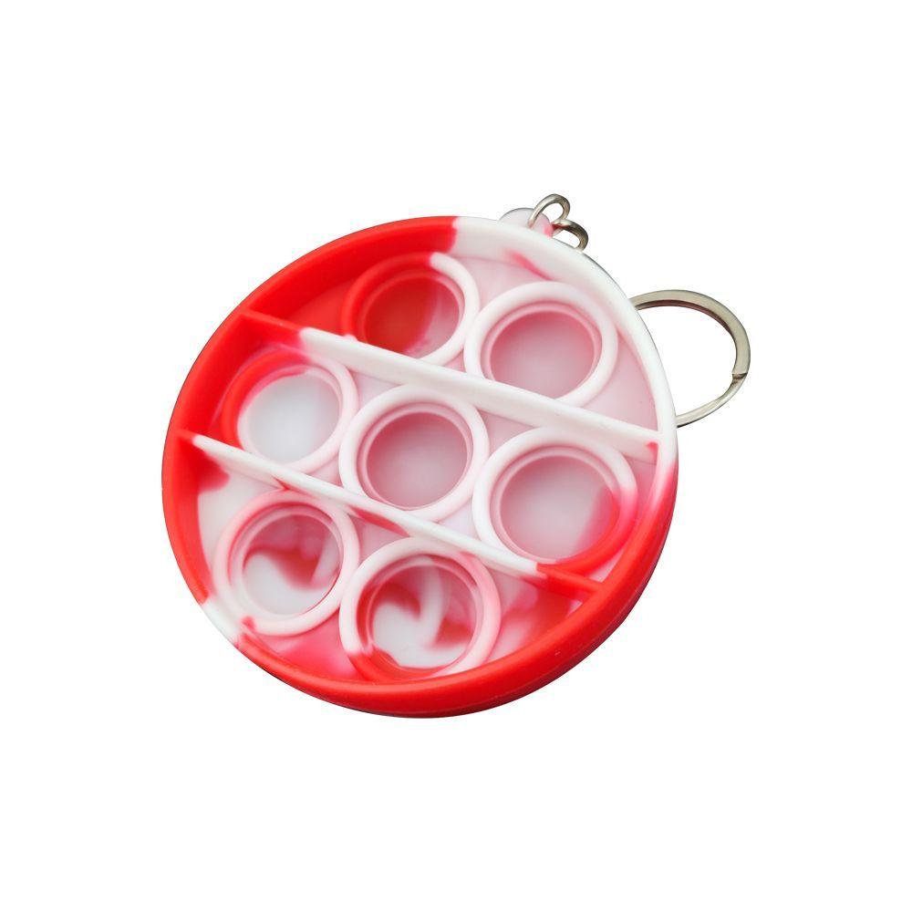 Miniatura Chaveiro Pop It Anti Estresse Relaxamento Redondo