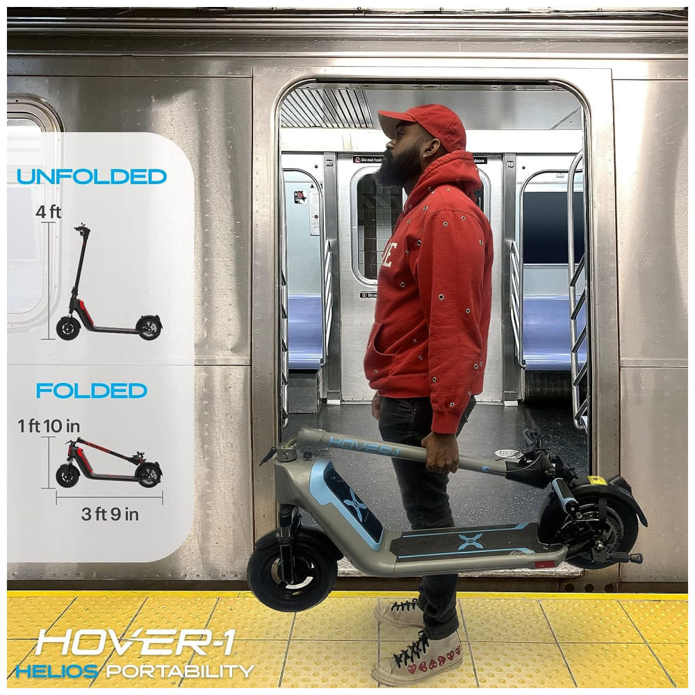 Miniatura Hover 1 Patinete Elétrico Scooter 38 kmh, para até 120 kg e Maiores de 13 Anos, Amarelo e Preto