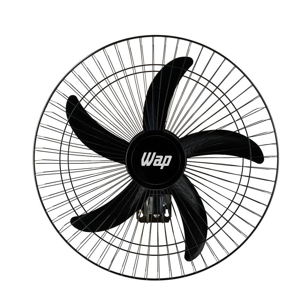 Miniatura Ventilador Wap Parede Rajada Pro Preto Bivolt 60cm 5 Pás FW006661
