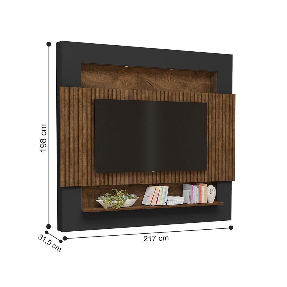 Miniatura Conjunto Sala De Estar Orlando Malbec Preto Naturale