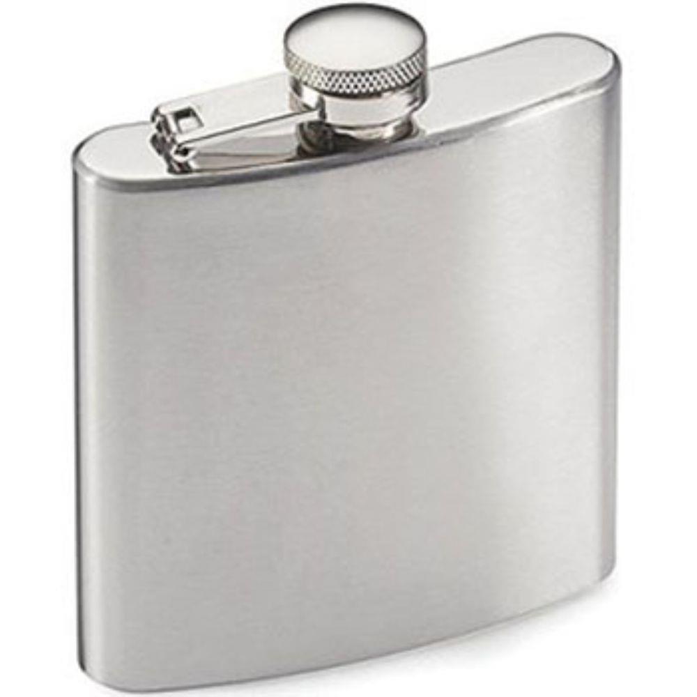 Miniatura Cantil De Bolso Porta Bebida Aço Inox Whisky Vodka Rum 200ml