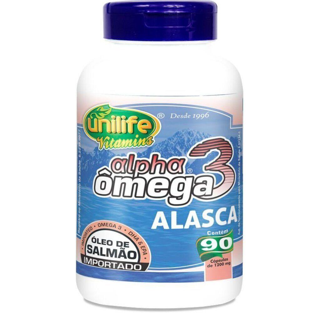 Miniatura Kit 3 ômega 3 Alpha óleo De Salmão 1200mg 90 Cápsulas Unilife