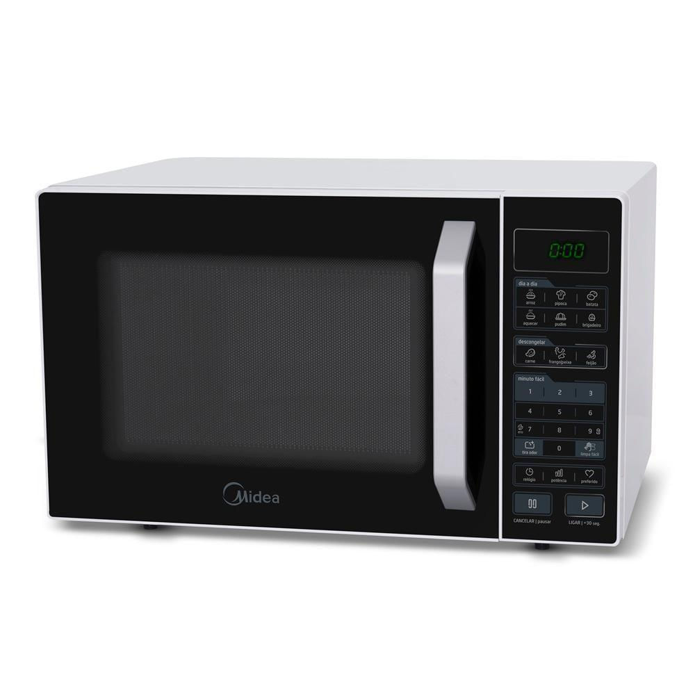 Miniatura Forno Micro-ondas Midea 27L 800W Branco e Preto MXSA27P1 - 110V