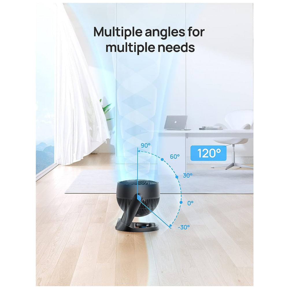 Miniatura Ventilador de Mesa Silencioso e Ajustável com 3 Velocidades, 110V, Dreo, Preto