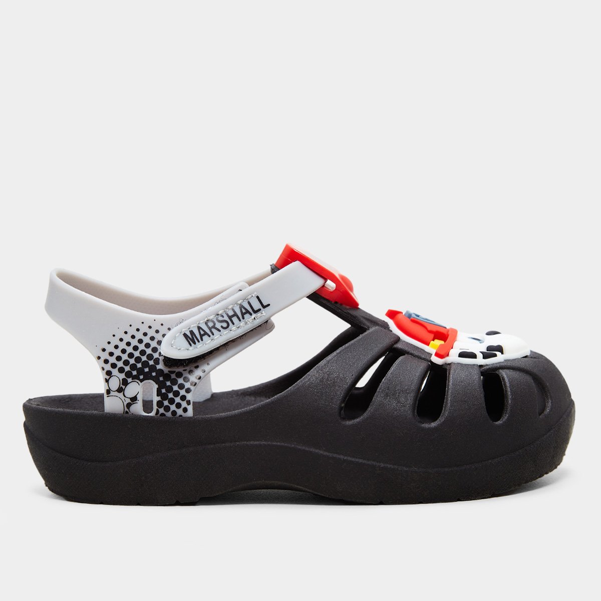 Miniatura Sandália Bebê Grendene Kids Patrulha Canina Space Menino Preto+Cinza - 17/18
