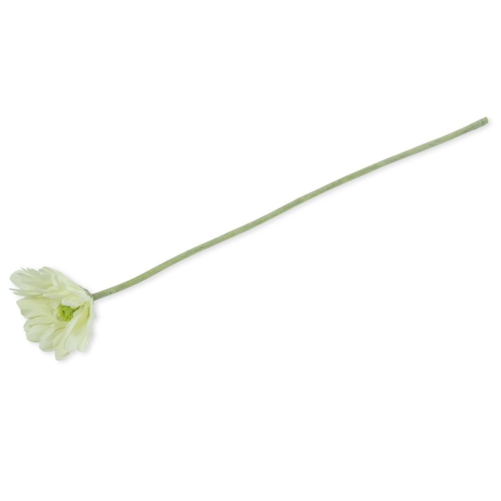 Miniatura Haste Flor Gérbera Branca 62Cm