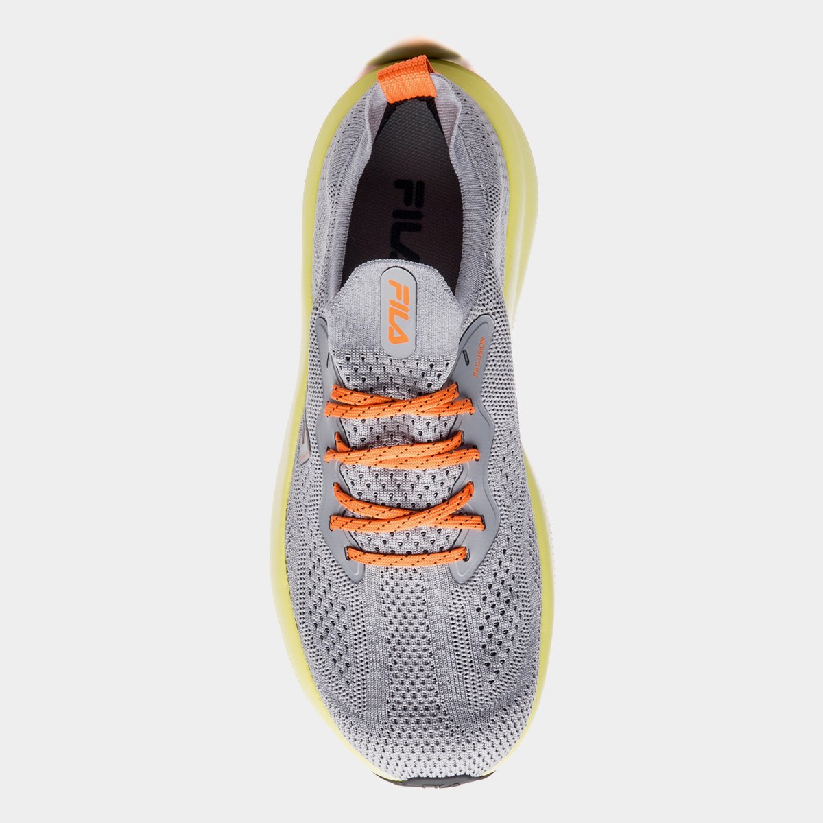 Miniatura Tenis Fila Inclusion Feminino Cinza+Laranja - 34
