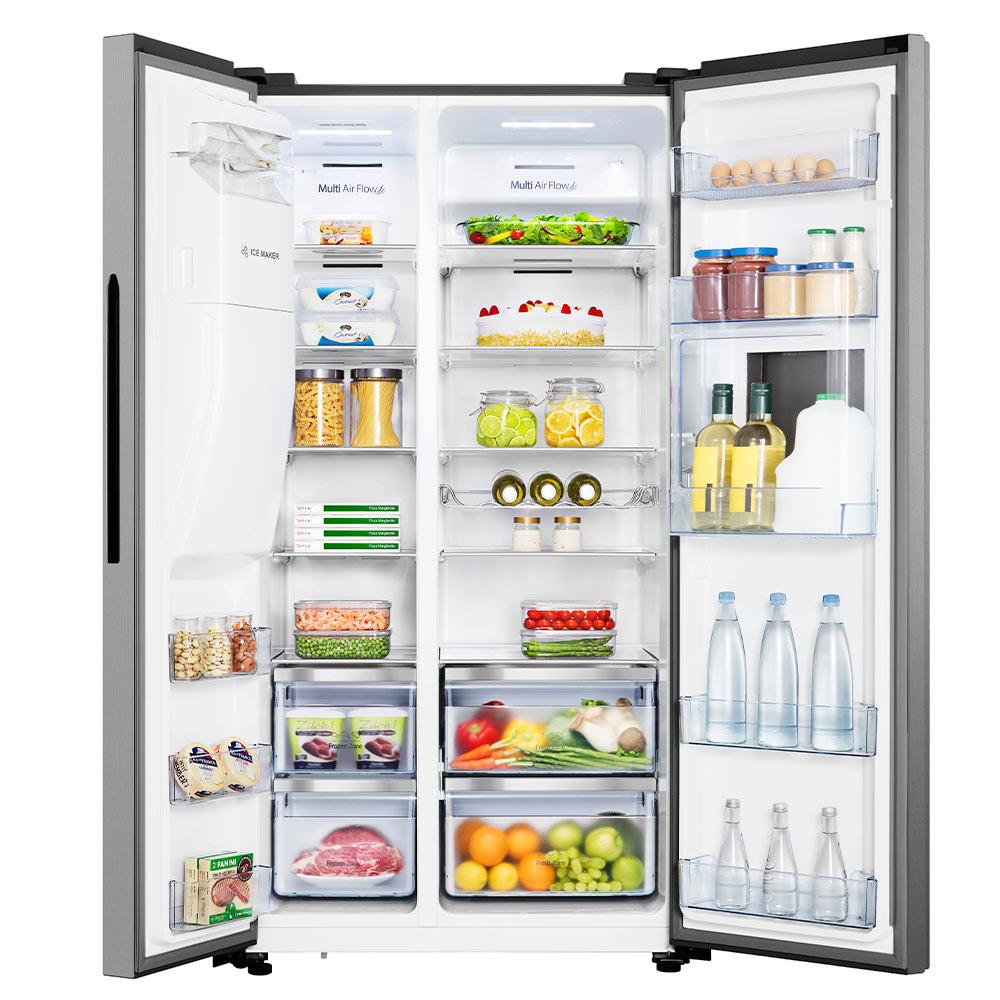 Miniatura Refrigerador Side By Side Hisense de 02 Portas Frost Free com 533 Litros Inox Look - RS-69W1AIQI 110
