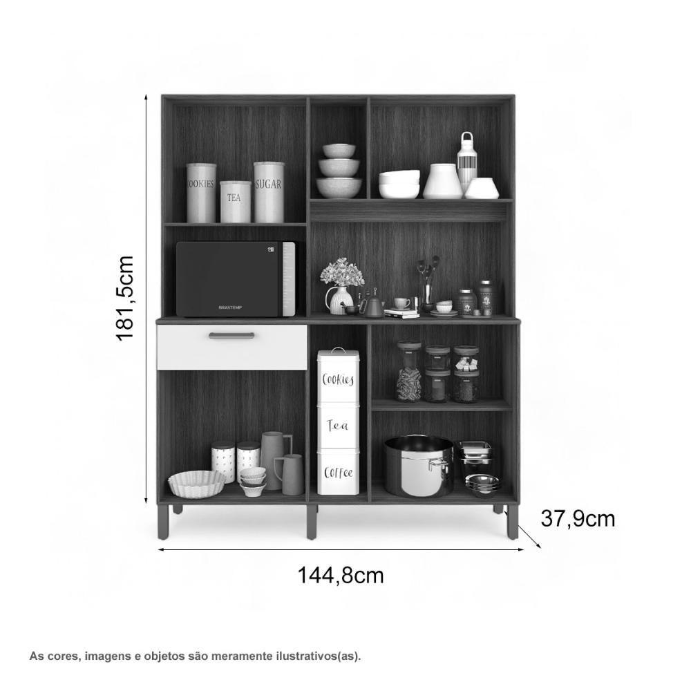 Miniatura Cozinha Elegante 10 Portas Oslo Cinamomo E Connect