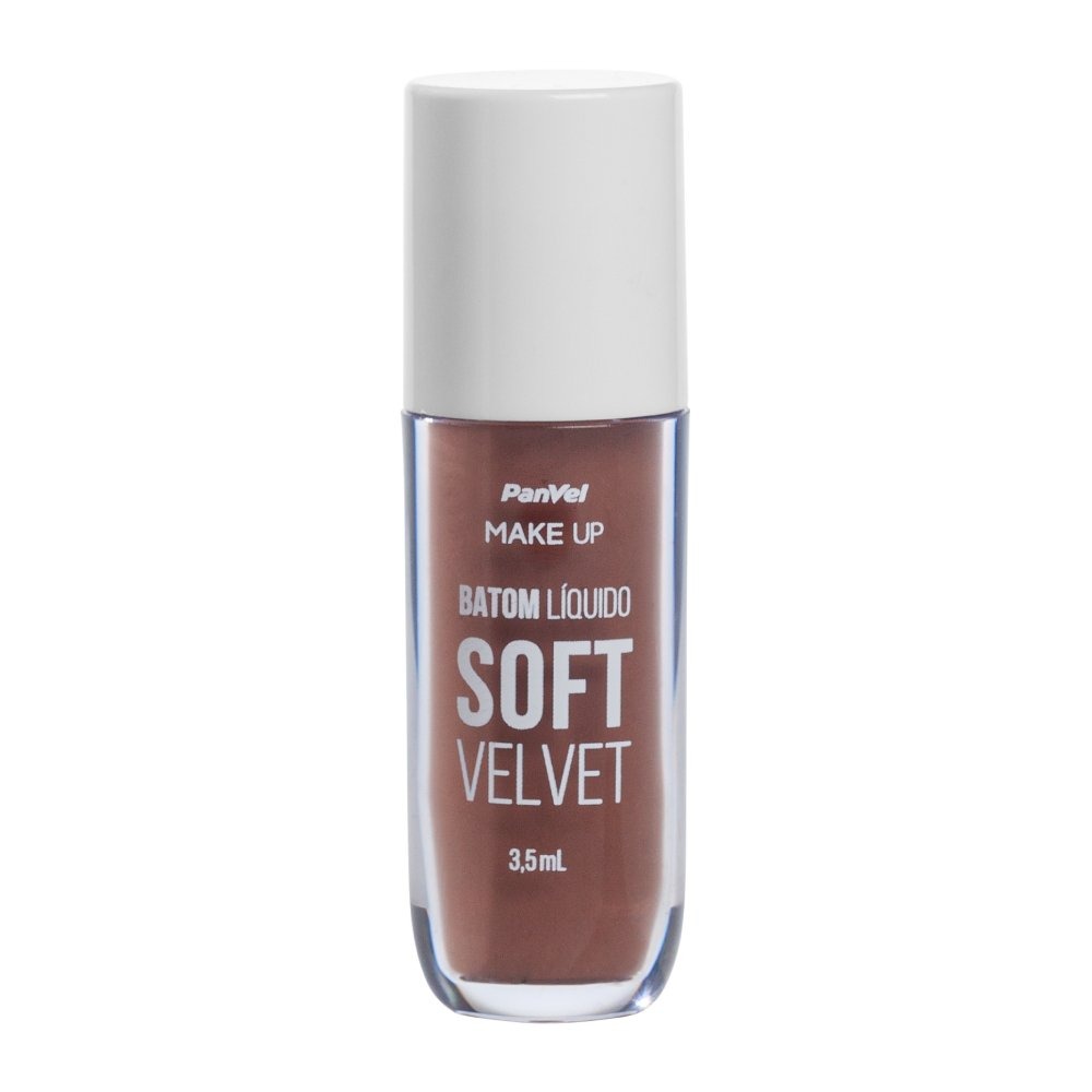 Miniatura Batom Líquido Soft Velvet Marrom Intenso Panvel Make Up 3,5ml
