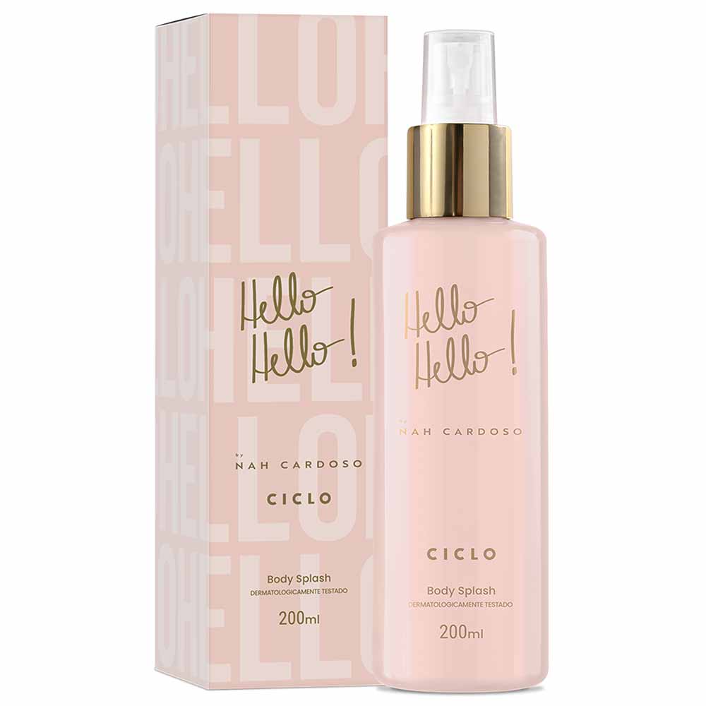 Miniatura Hello Hello By Nah Cardoso Ciclo Cosmeticos Perfume Feminino Body Splash 200ml