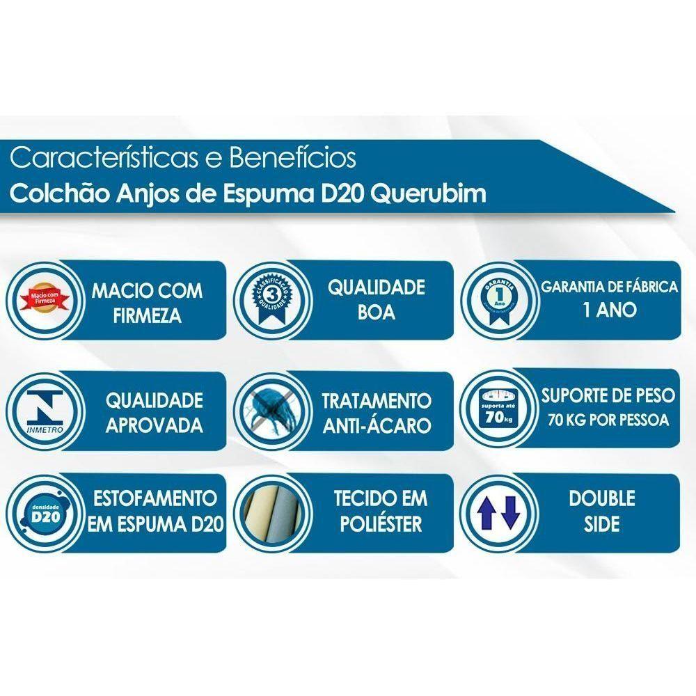 Miniatura Colchão Viúva Espuma D20 Querubim Black (128x188x14) - Anjos