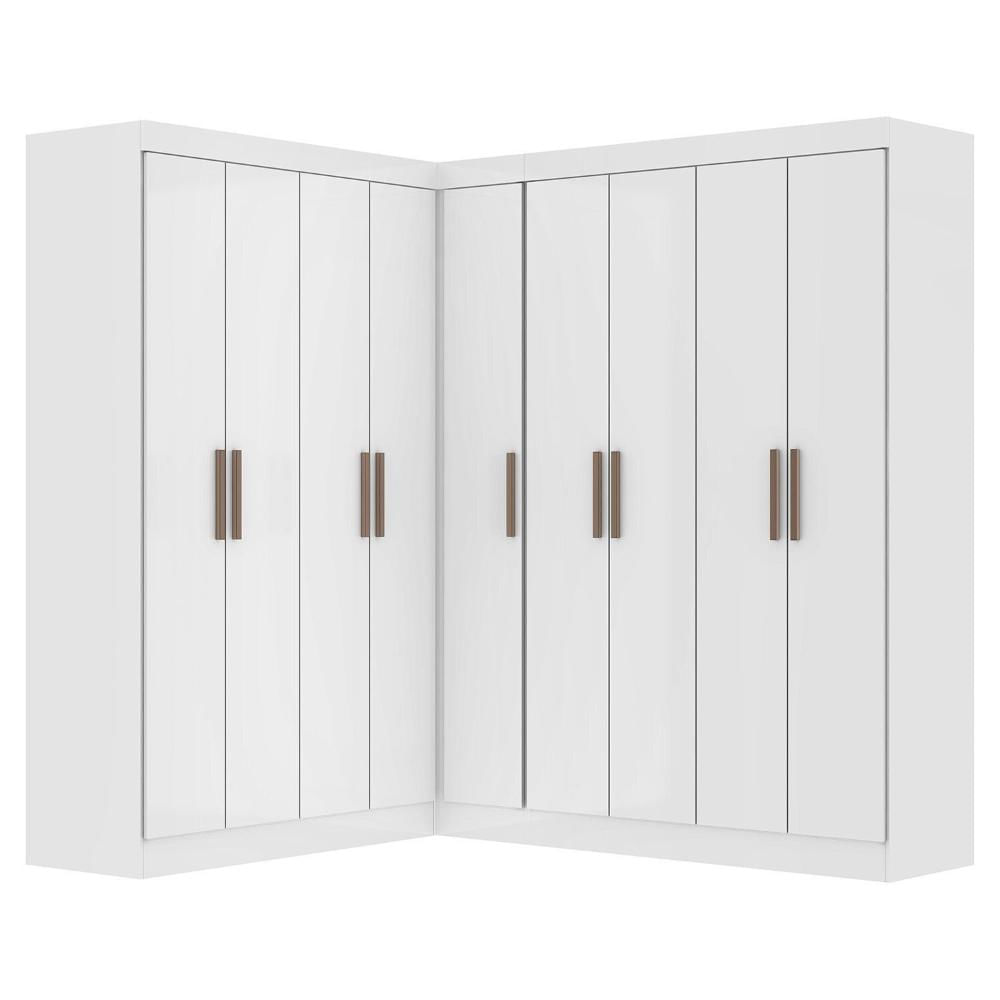 Miniatura Guarda-roupa Modulado de Canto 9 Portas e 4 Gavetas Paris Branco
