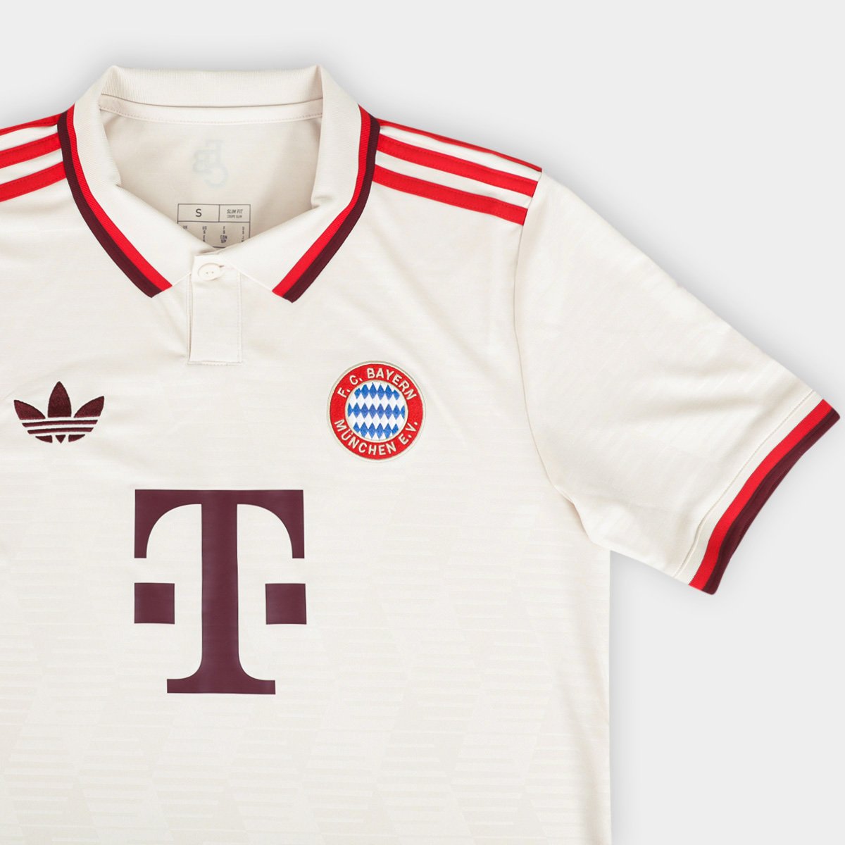 Camisa Bayern de Munique Third 24/25 s/n° Torcedor Adidas Masculina Branco+Vermelho - EGG