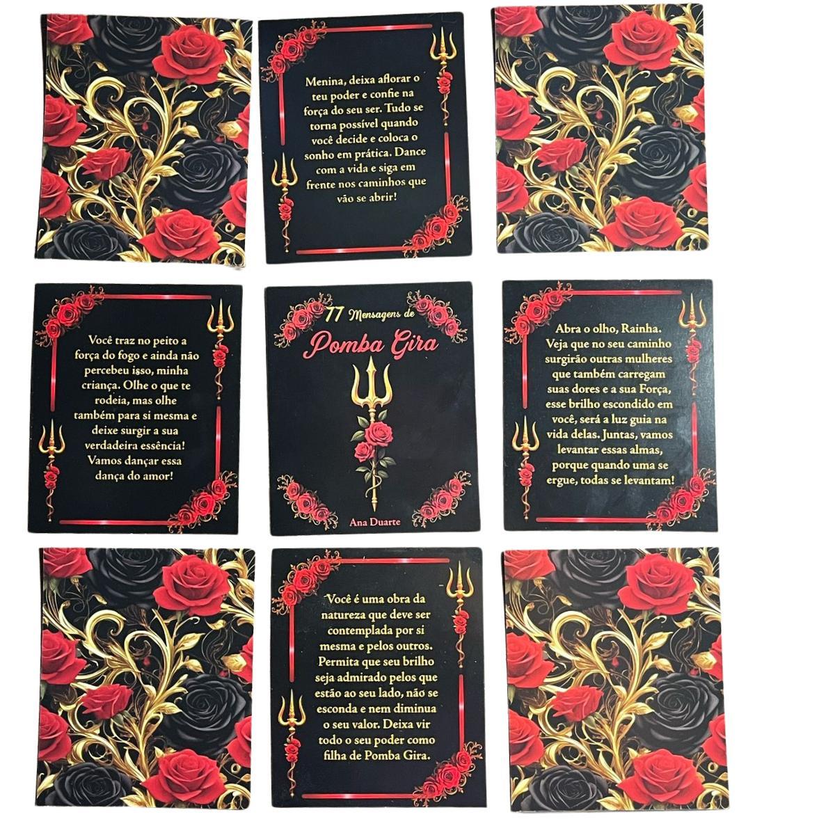 Miniatura Kit Com 12 Box 77 Mensagens Espirituais Diárias Pomba Gira