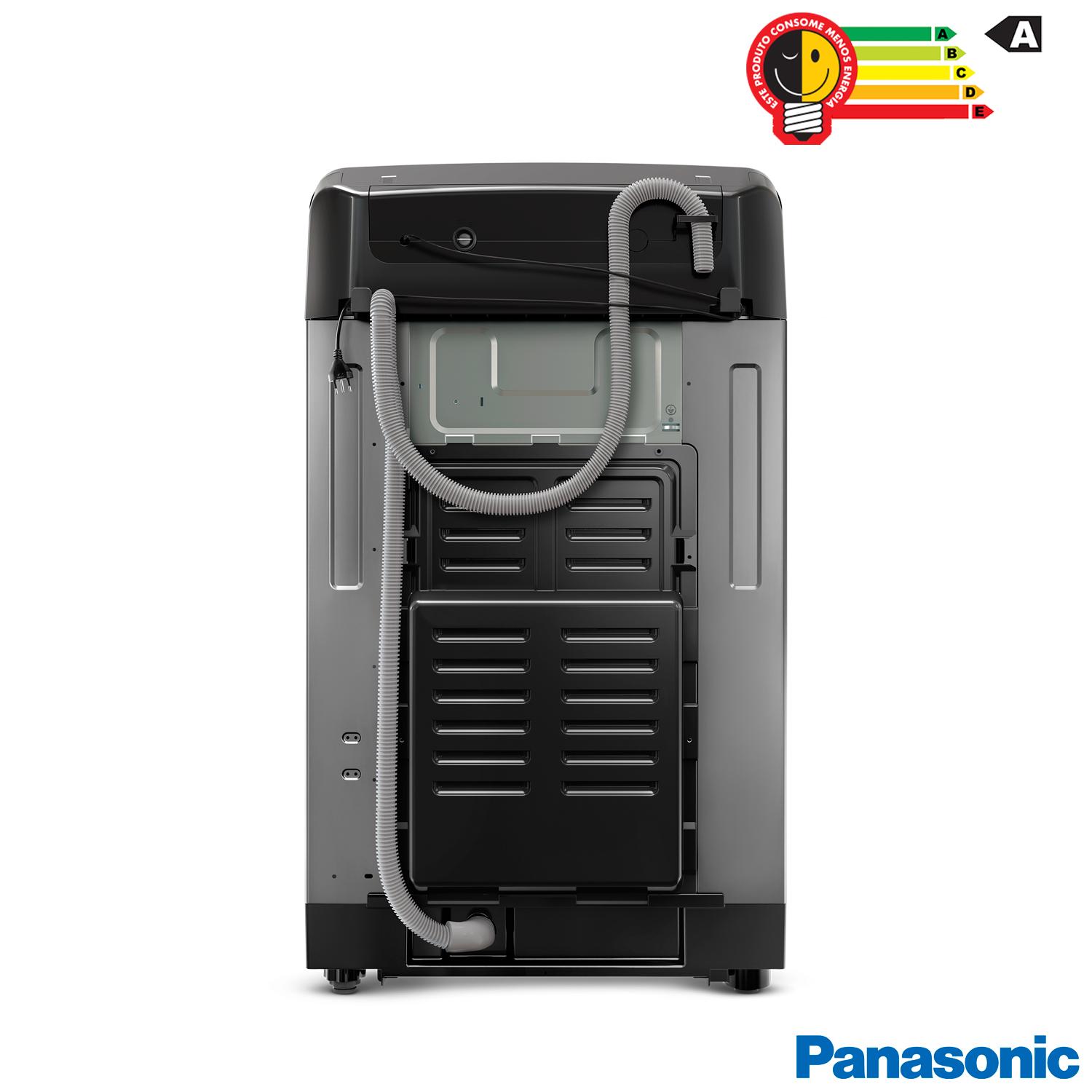 Lavadora de Roupas Panasonic 12kg Titânio com 08 Programas de Lavagem - NA-F120B1TA 110