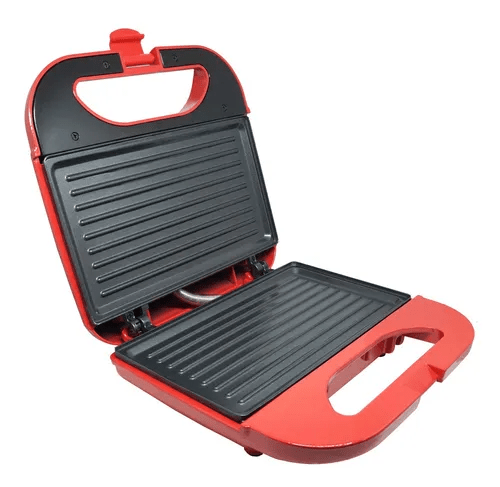 Miniatura Sanduicheira e Grill LED ON/OFF 750W AMS 500 RED voltagem:110V