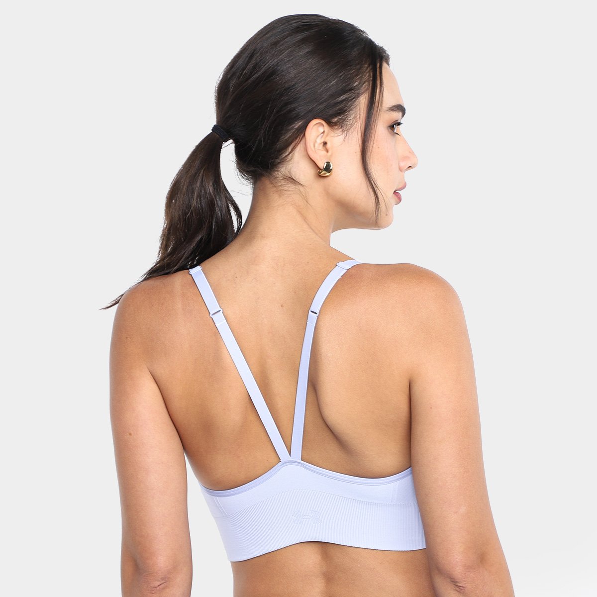 Miniatura Top Under Armour Train Seamless Low Feminino Azul Claro - G