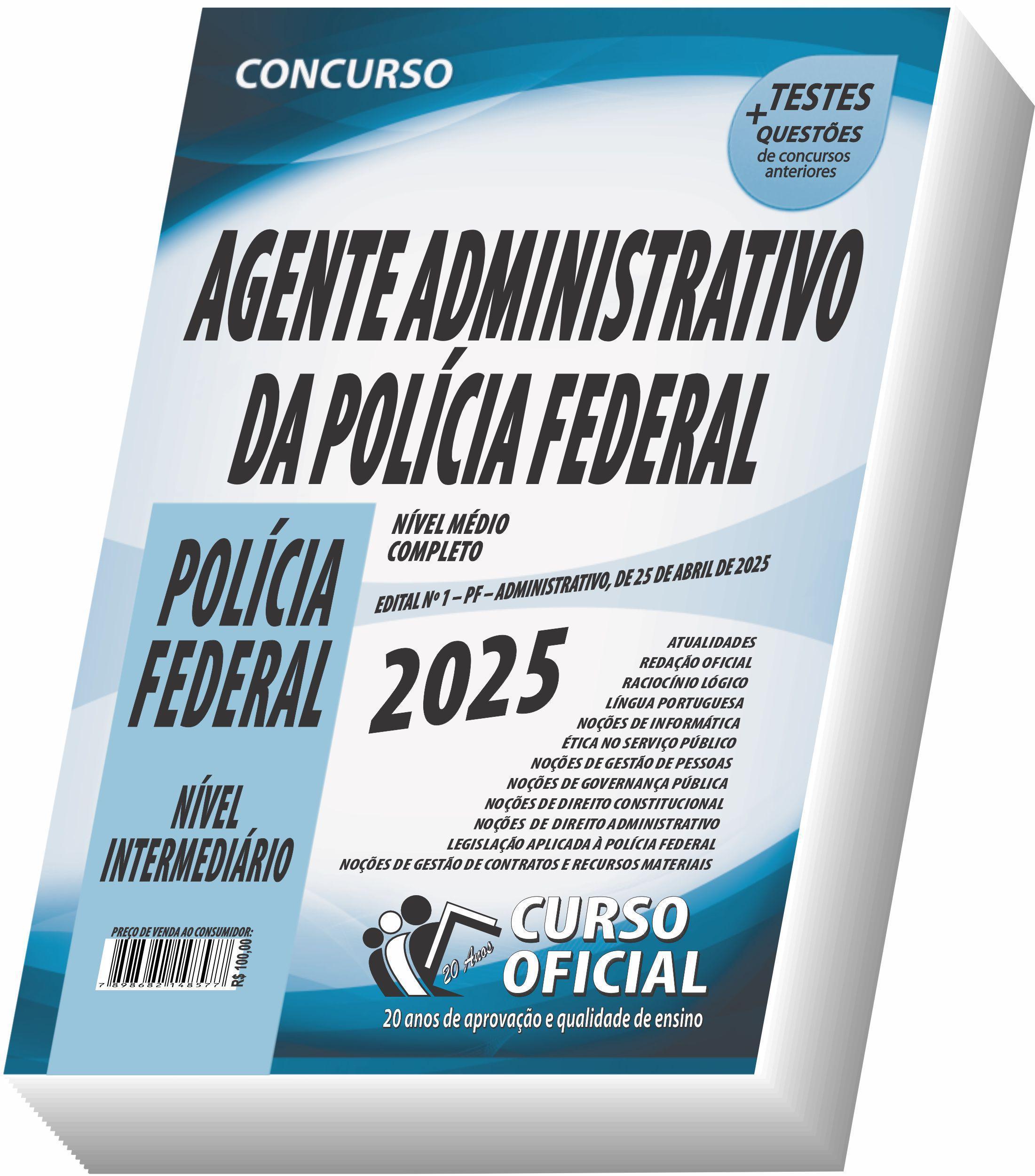 Miniatura Apostila Polícia Federal - Pf - Agente Administrativo