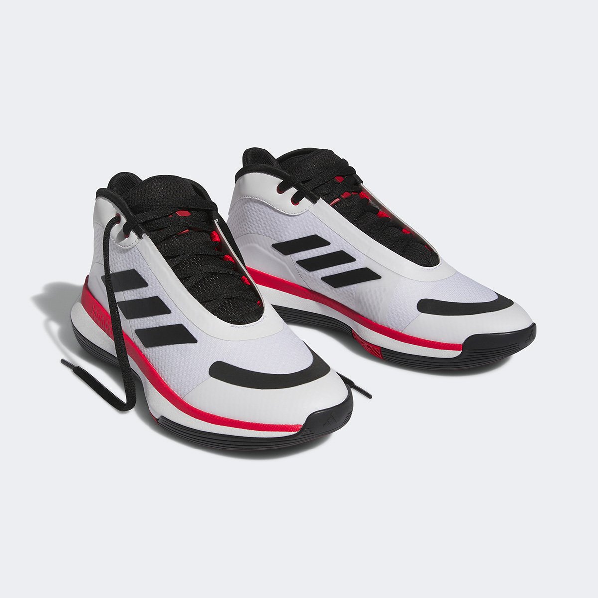 Miniatura Tênis Cano Alto Adidas Bounce Legends Branco+Preto - 38