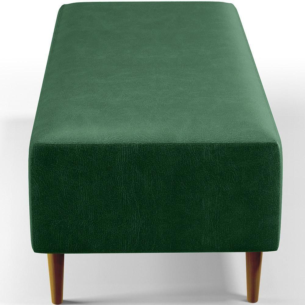 Miniatura Kit 2 Puffs Pés Palito 120x50cm Verde Musgo