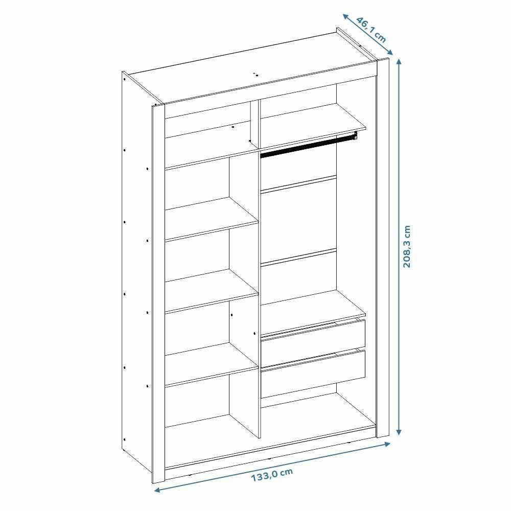 Miniatura Closet Modulado 6 Gavetas Branco Amoudi Móveis Branco