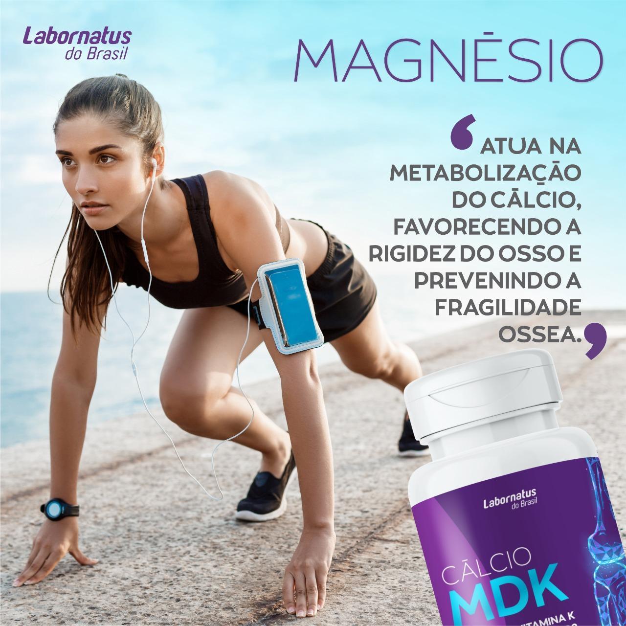 Cálcio Mdk Vitaminas D3+K2 + Magnésio 60 Cápsulas 4 Caixas